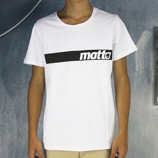 MATTAshapes Stripe Logo Tee Shirt Black